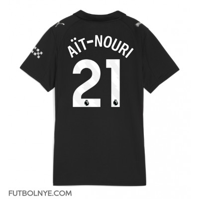 Camiseta Manchester City Rayan Ait-Nouri #21 Visitante Equipación para mujer 2025-26 manga corta Camiseta Manchester City Rayan Ait-Nouri #21 Visitante Equipación para mujer 2025-26 manga corta